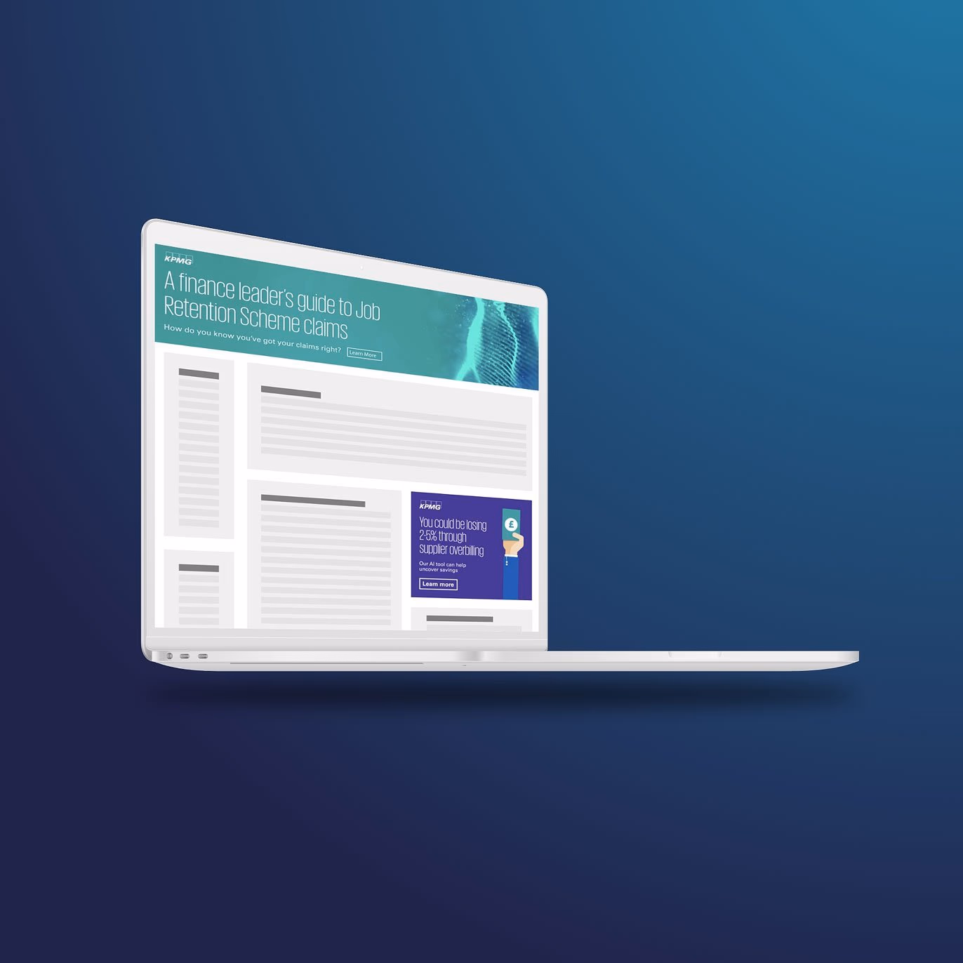 KPMG campaign website experience